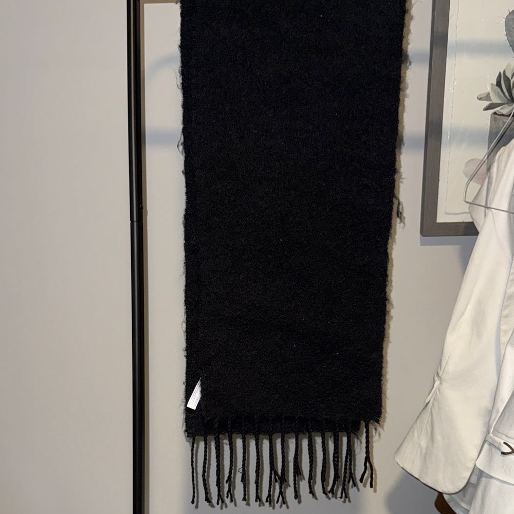 Urban Outfitters Charcoal Fringed Scarf